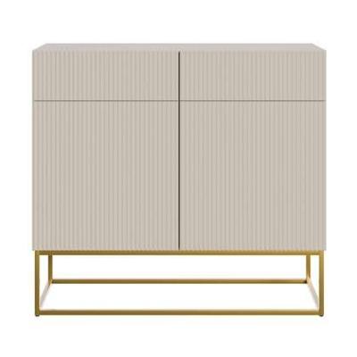 NADUVI Collection Vesper Opbergkast met Lades - Greige / Goud NADUVI Collection Vesper Opbergkast met Lades - Greige / Goud