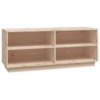 VidaXL Schoenenkast 110x34x45 cm massief grenenhout - thumbnail