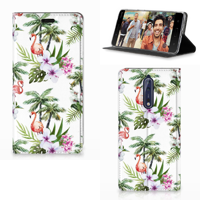 Nokia 8 Hoesje maken Flamingo Palms - thumbnail
