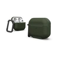 Urban Armor Gear Metropolis Case voor Apple AirPods (3e generatie 2021) Case [Draadloos opladen/Magnetische opladen compatibel/Status LED zichtbaar, afneembare karabijnhaak ] olijf - thumbnail