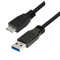 LogiLink CU0026 USB-kabel USB 3.2 Gen1 USB-A stekker, USB-micro-B 3.0 stekker 1.00 m Zwart - thumbnail