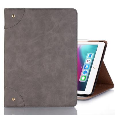 Retro boek stijl horizontale Flip PU lederen case voor iPad Pro 12 9 inch (2018) met houder & kaartsleuven & portemonnee (grijs)