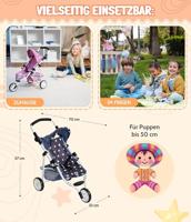 Poppenwagen Jogger Lola - Stars Navy - thumbnail