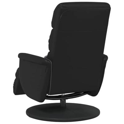 Massagestoel verstelbaar met voetensteun kunstleer zwart