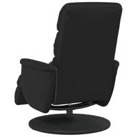 Massagestoel verstelbaar met voetensteun kunstleer zwart - thumbnail