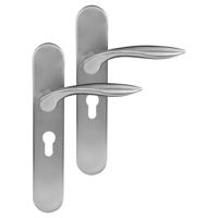 Differnz | Groningen deurkruk | ovaal schild | cilinder 55 mm | mat chroom - thumbnail