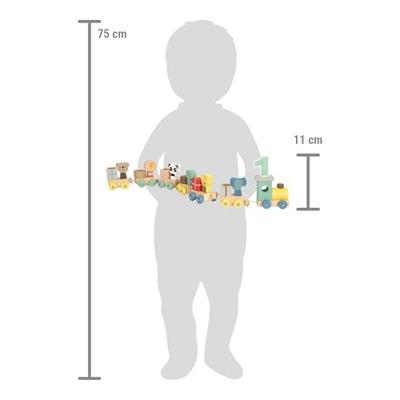 Small Foot - houten verjaardagtrein met dieren