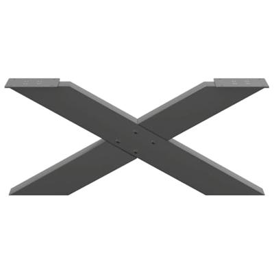 Salontafelpoten 2 st X-vormig 70x(30-31) cm staal antraciet