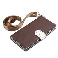 Wave Point horizontale Flip lederen draagtas met kaartsleuven & houder & portemonnee & Lanyard voor Galaxy Note 10 (bruin) - thumbnail