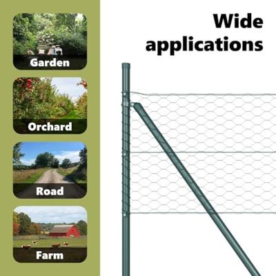 VidaXL Afrasteringspaal groen 25 x 0,5 m (36 mm gaas) staal VidaXL Afrasteringspaal groen 25 x 0,5 m (36 mm gaas) staal
