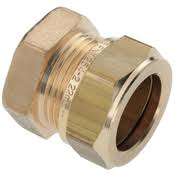 Bonfix knelkoppeling - Eindkoppeling - 35mm - Messing