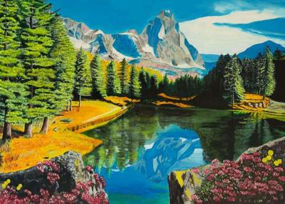 Ravensburger legpuzzel rocky mountain reflections, 300st.