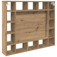 Spiegelkast met plank artisanaal eikenkleurig 91 x 15 x 76.5 cm - thumbnail