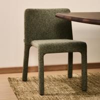 Kave Home Loria eetkamerstoel chenille Groen - thumbnail