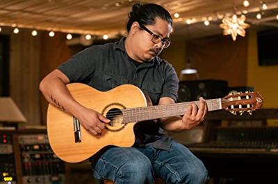 Ortega Feel Series RCE159SN Slim Neck E/A klassieke gitaar naturel met gigbag