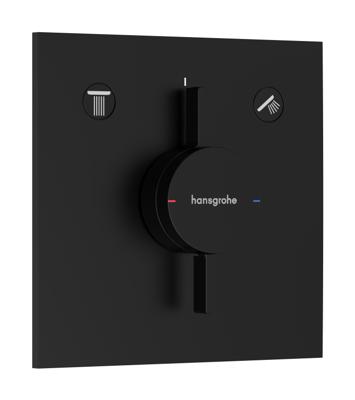 Hansgrohe DuoTurn E kraan inbouw voor 2 functies, mat zwart