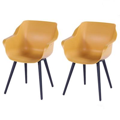 Sophie Studio dining armstoel Zwart Yellow