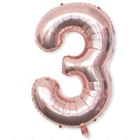 2 stuks 40 inch aluminium folie nummer ballonnen verjaardag bruiloft verlovingsfeest decor Kids bal Supplies (3-Champaign goud) - thumbnail