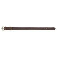 Trixie halsband hond rustic vetleer donkerbruin - thumbnail