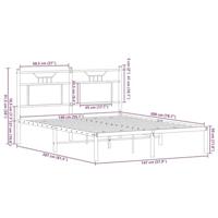 Bedframe zonder matras bewerkt hout bruin eikenkleur 140x200 cm - thumbnail