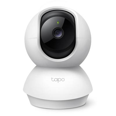 TP-Link Tapo 2K Pan/Tilt beveiligingscamera voor babyfoon, hondencamera met bewegingsdetectie, 2-weg audio, sirene, nachtzicht, cloud- en SD-kaartopslag, werkt met Alexa & Google Home, 2-pack (C210P2)