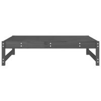 Tuinvoetenbank 120x80 cm massief grenenhout grijs - thumbnail