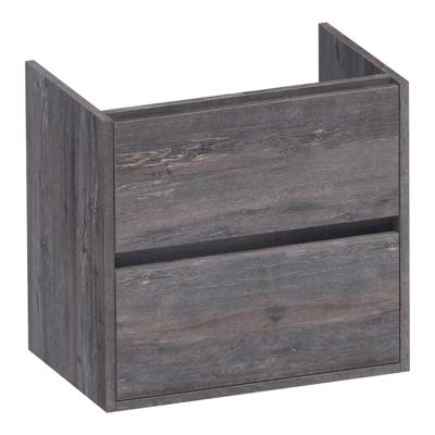 Brauer Adore - Onderkast Ondiep - 60 cm - met 2 Softclose Lades Greeploos en 1 Sifon Uitsparing - Driftwood