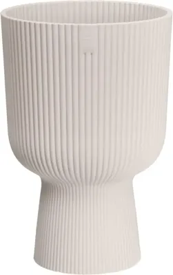 Elho bloempot vibes fold coupe d14 h21cm Linnen wit