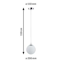 Paulmann Globe 70895 Hanglamp LED E27 20 W Chroom, Satijn - thumbnail