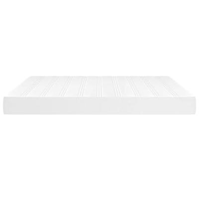 Pocketveringmatras 180x200x20 cm kunstleer wit