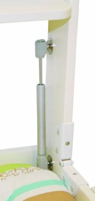 Wandgemonteerde opvouwbare aankleedtafel - ROBA - DSCHUNGELBABY - Inclusief matras met veelkleurige strepen - 2 geïntegreerde planken - Natuurlijk hout