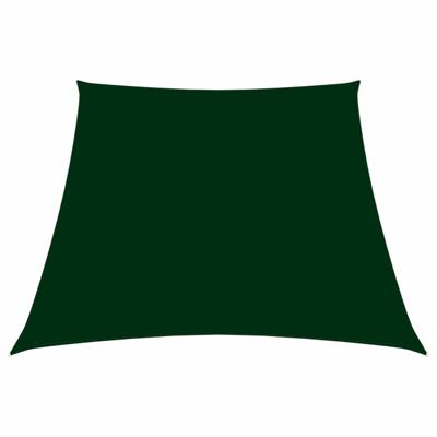 VidaXL Zonnezeil trapezium 2/4x3 m oxford stof donkergroen