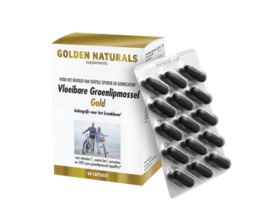 Golden Naturals Vloeibare Groenlipmossel Capsules Golden Naturals Vloeibare Groenlipmossel Capsules