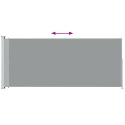 Tuinscherm uittrekbaar 180x500 cm antracietkleurig Tuinscherm uittrekbaar 180x500 cm antracietkleurig