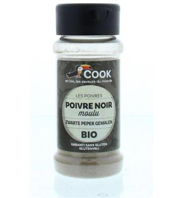 Cook Zwarte peper gemalen bio 45 Gram