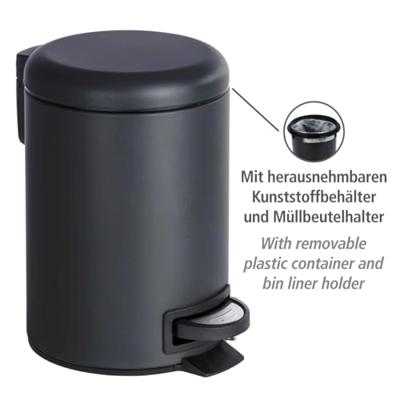 Wenko Prullenbak Leman 3 L (Zwart) Wenko Prullenbak Leman 3 L (Zwart)