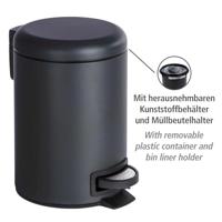 Wenko Prullenbak Leman 3 L (Zwart) - thumbnail