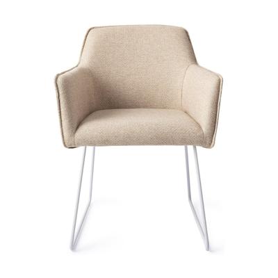 Jesper Home Eetkamerstoel 'Hofu' Slide White, kleur Wild Walnut