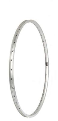 Dunlop Velg primax e str19 26" 559 x 19c - 36 gaats - spaak 14 / frans ventiel - zilver met remrand