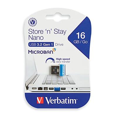 Verbatim Nano USB-stick 16 GB Zwart 98709 USB-A 3.2 Gen 1