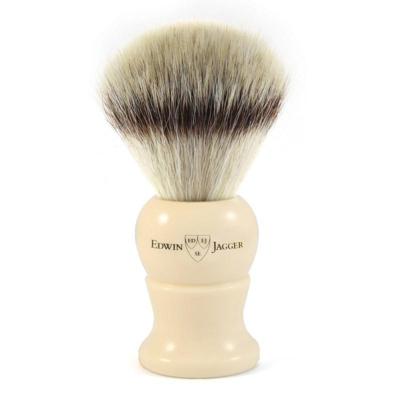Edwin Jagger Shaving Brushes Synthetic English Shaving Brush Imitation Ivory Ref.1EJ287SDS Synst 1Stuks