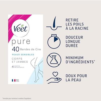 veet Veet Ontharingsstrips Benen & Lichaam - Hypoallergene Minima - 40 stuks - thumbnail