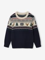Sweater en sokken voor jongens marineblauw - thumbnail