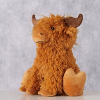 Boltze Home deurstopper polyester bente koe 35x21x23cm zand - thumbnail