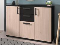 Dressoir CELESTINE 3 deuren 2 lades brooklyn eik - thumbnail