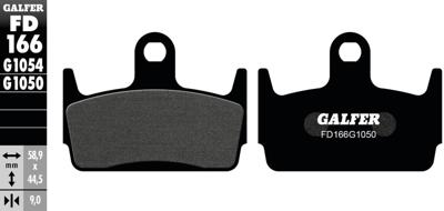 GALFER remblokken "fd166" brake pad fd166 g1050 organic