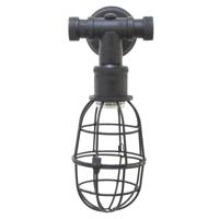 Messing Wandlamp Sandford Antiek Zwart - thumbnail