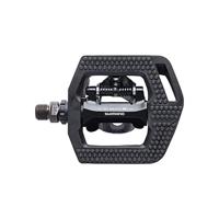 SHIMANO pedaalset click&apos;r t421 platform + enkelzijdig spd met sm-sh56 plaatjes zwart - thumbnail