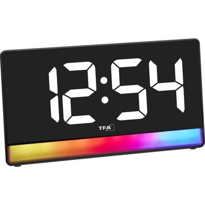 TFA Dostmann 60.2051.01 Wekker Kwarts Zwart Incl. oplaadfunctie TFA Dostmann 60.2051.01 Wekker Kwarts Zwart Incl. oplaadfunctie