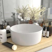 VidaXL Wastafel rond 40x15 cm keramiek matwit - thumbnail